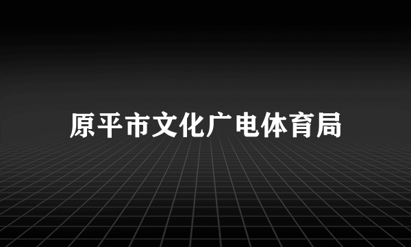 原平市文化广电体育局