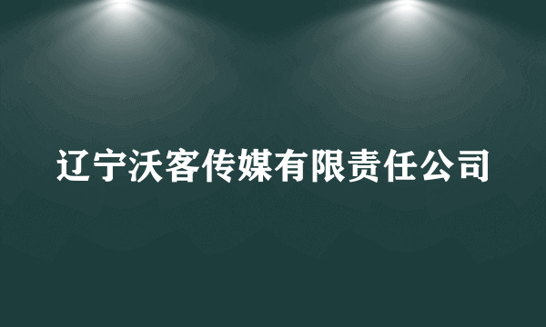 辽宁沃客传媒有限责任公司