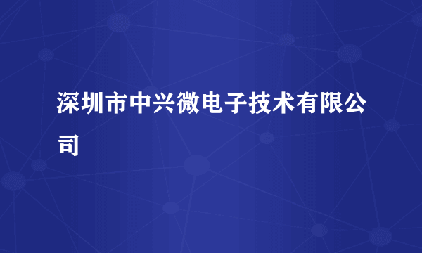 深圳市中兴微电子技术有限公司