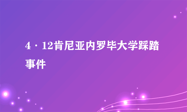 4·12肯尼亚内罗毕大学踩踏事件