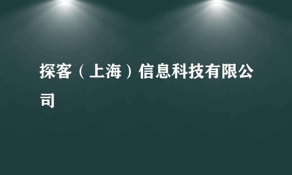 探客（上海）信息科技有限公司