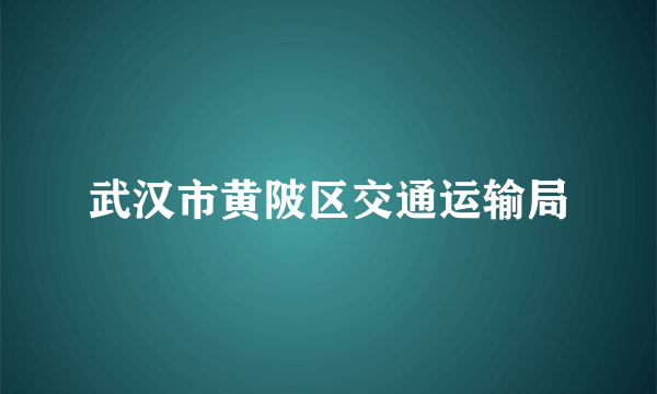 武汉市黄陂区交通运输局