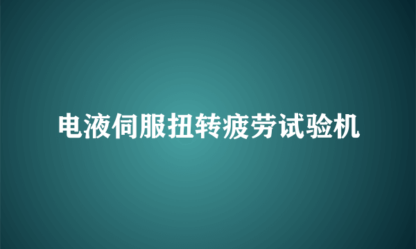 电液伺服扭转疲劳试验机