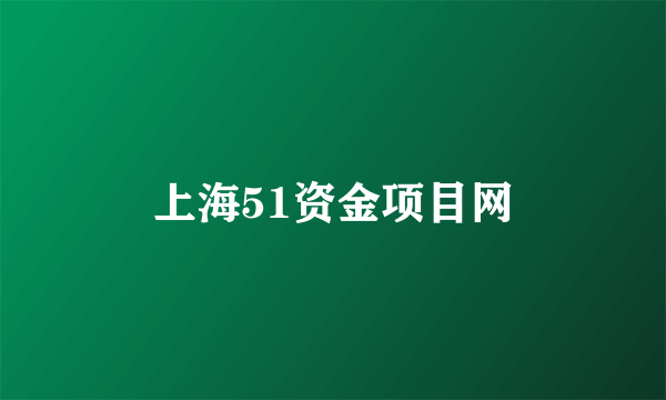 上海51资金项目网