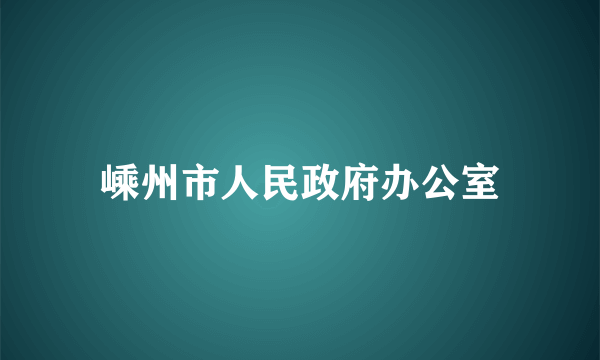 嵊州市人民政府办公室