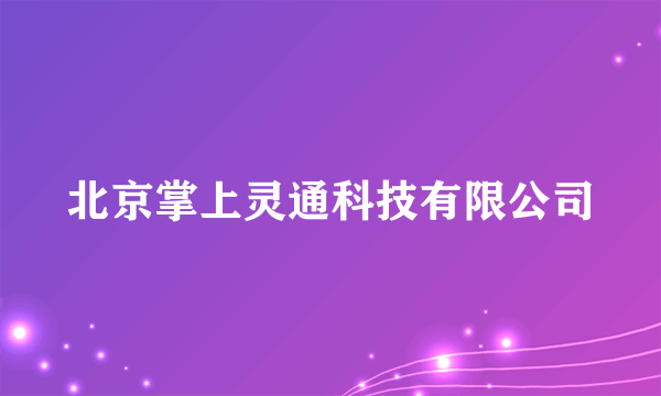 北京掌上灵通科技有限公司