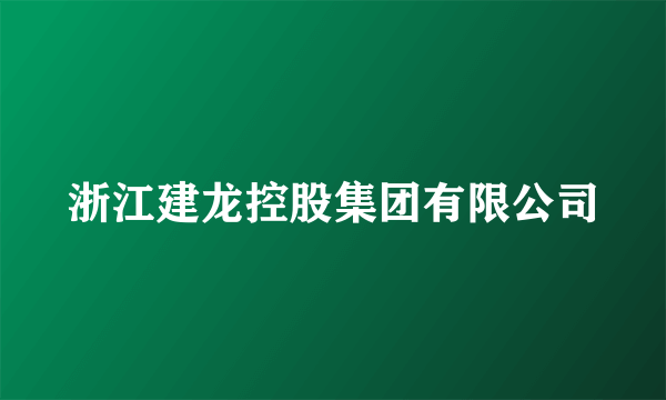 浙江建龙控股集团有限公司