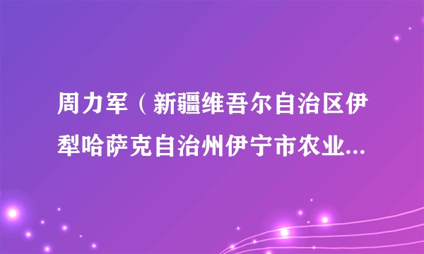 周力军（新疆维吾尔自治区伊犁哈萨克自治州伊宁市农业农村局党委书记）