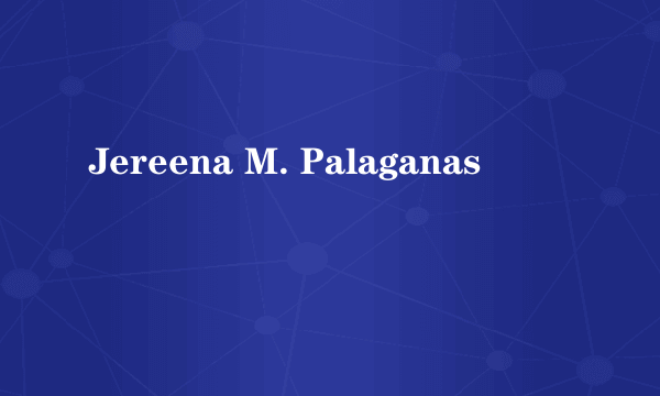 Jereena M. Palaganas