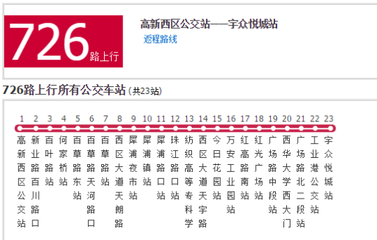 成都公交726路