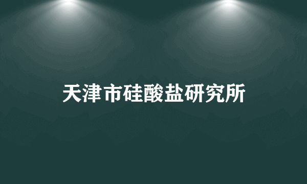 天津市硅酸盐研究所