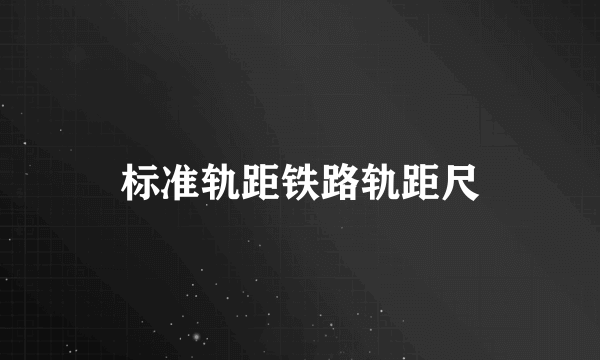 标准轨距铁路轨距尺