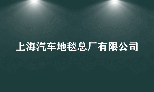 上海汽车地毯总厂有限公司