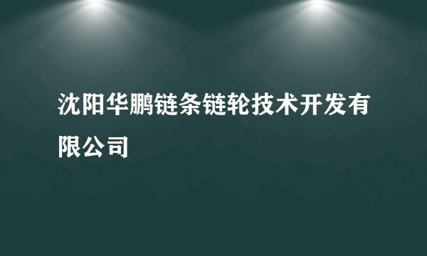 沈阳华鹏链条链轮技术开发有限公司