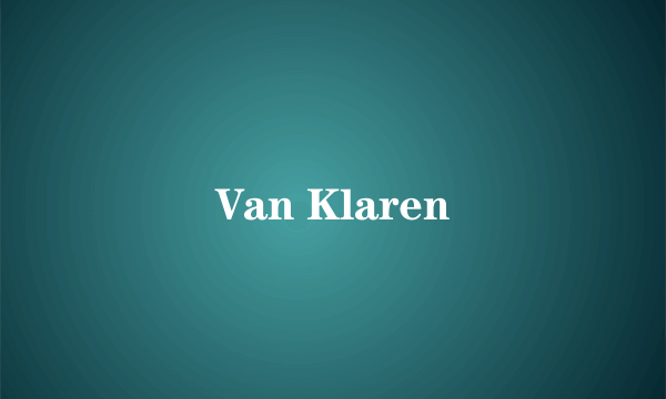 Van Klaren