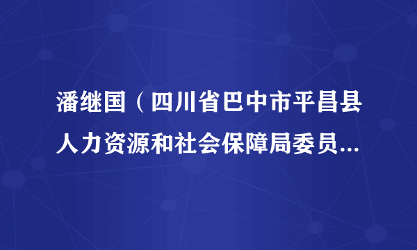 潘继国（四川省巴中市平昌县人力资源和社会保障局委员会党委书记）