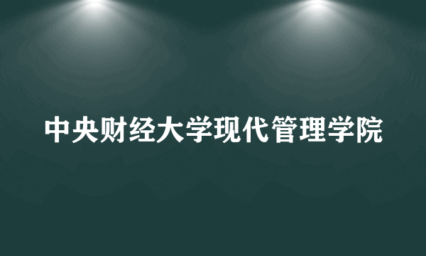 中央财经大学现代管理学院