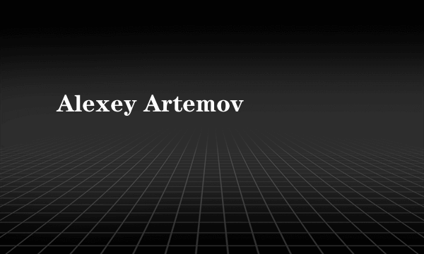 Alexey Artemov