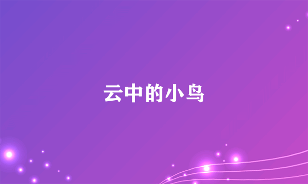 云中的小鸟