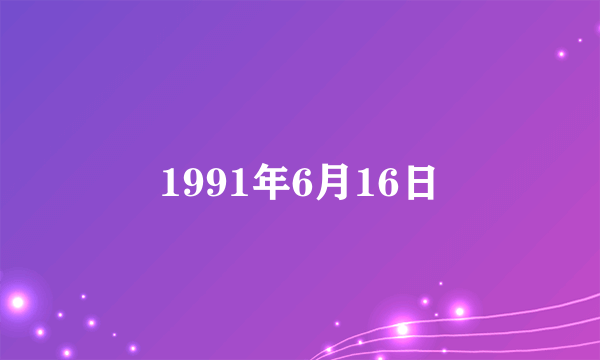 1991年6月16日