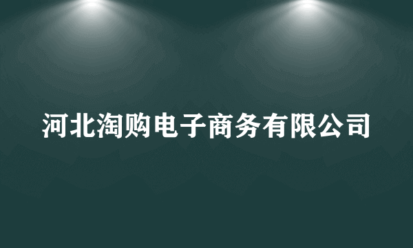 河北淘购电子商务有限公司