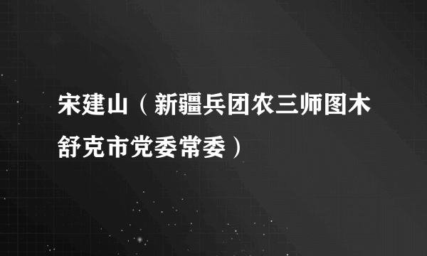 宋建山（新疆兵团农三师图木舒克市党委常委）