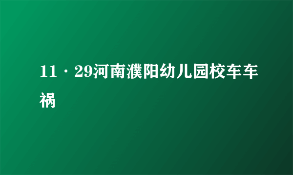 11·29河南濮阳幼儿园校车车祸