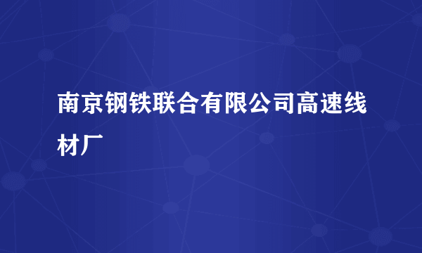 南京钢铁联合有限公司高速线材厂