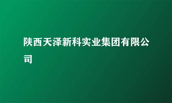 陕西天泽新科实业集团有限公司