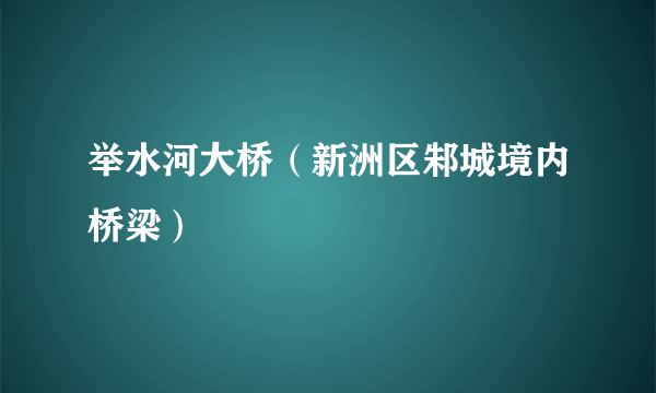 举水河大桥（新洲区邾城境内桥梁）