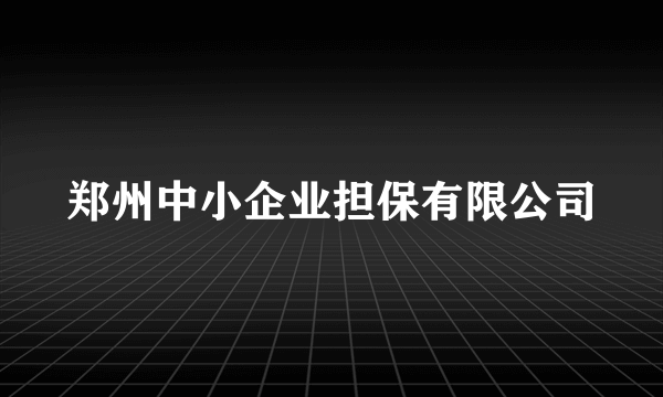 郑州中小企业担保有限公司