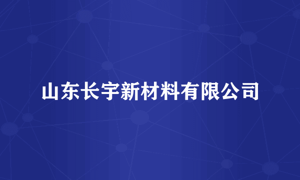 山东长宇新材料有限公司