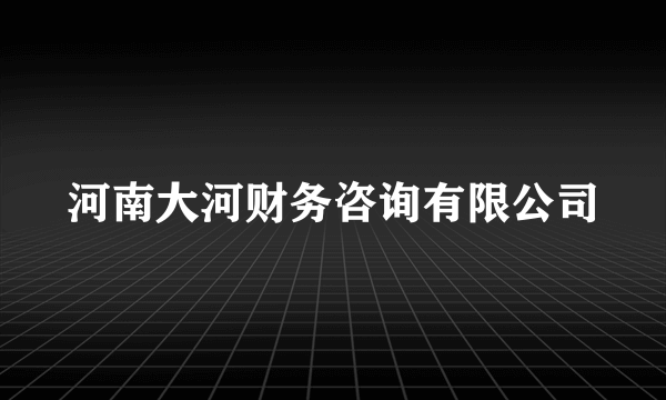 河南大河财务咨询有限公司