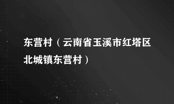 东营村（云南省玉溪市红塔区北城镇东营村）