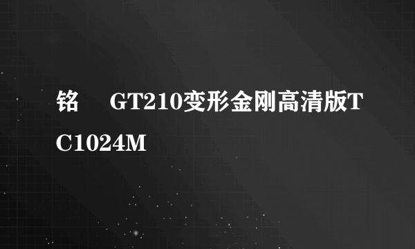 铭瑄 GT210变形金刚高清版TC1024M