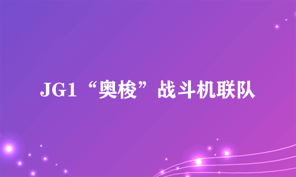 JG1“奥梭”战斗机联队