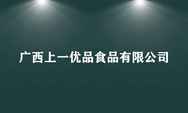 广西上一优品食品有限公司