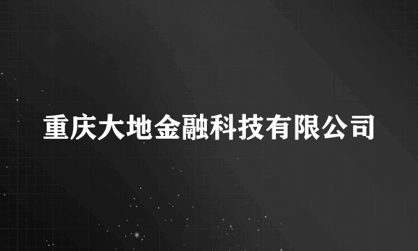 重庆大地金融科技有限公司