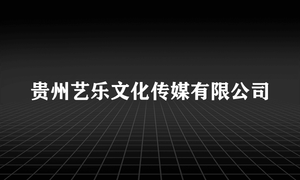 贵州艺乐文化传媒有限公司