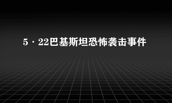 5·22巴基斯坦恐怖袭击事件