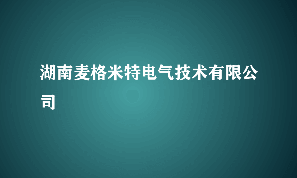 湖南麦格米特电气技术有限公司