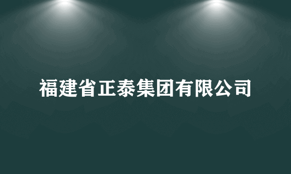 福建省正泰集团有限公司