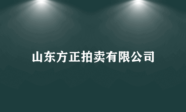 山东方正拍卖有限公司