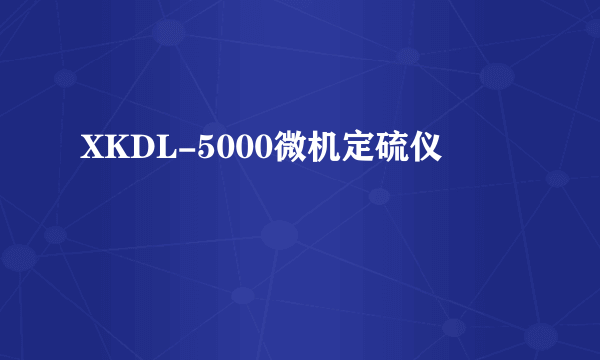 XKDL-5000微机定硫仪