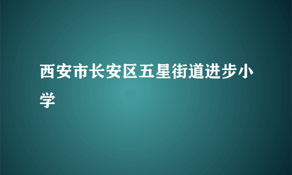 西安市长安区五星街道进步小学