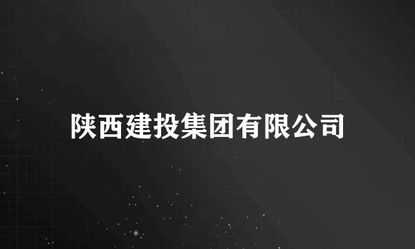 陕西建投集团有限公司