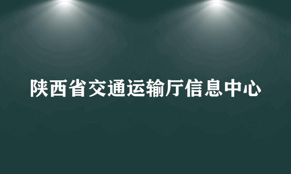 陕西省交通运输厅信息中心