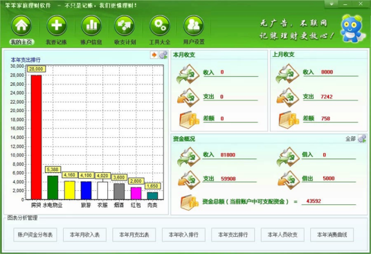 笨笨家庭理财软件