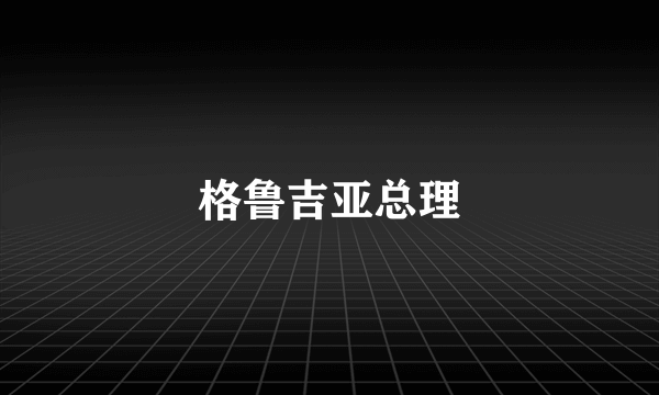 格鲁吉亚总理