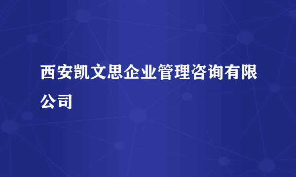 西安凯文思企业管理咨询有限公司